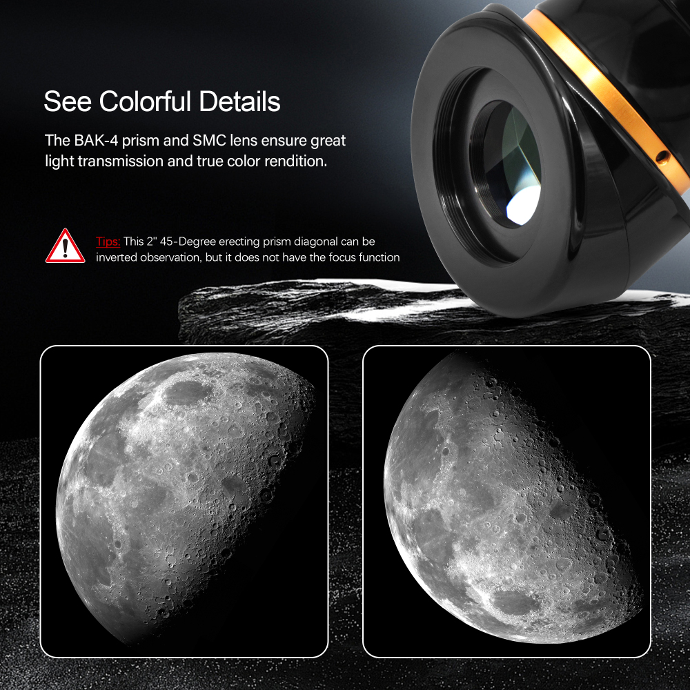 Astromania 2" 45-degree High-quality Erecting Prism Diagonal for Telescope