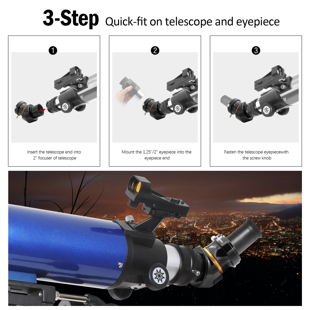 Astromania 2" 45-degree High-quality Erecting Prism Diagonal for Telescope