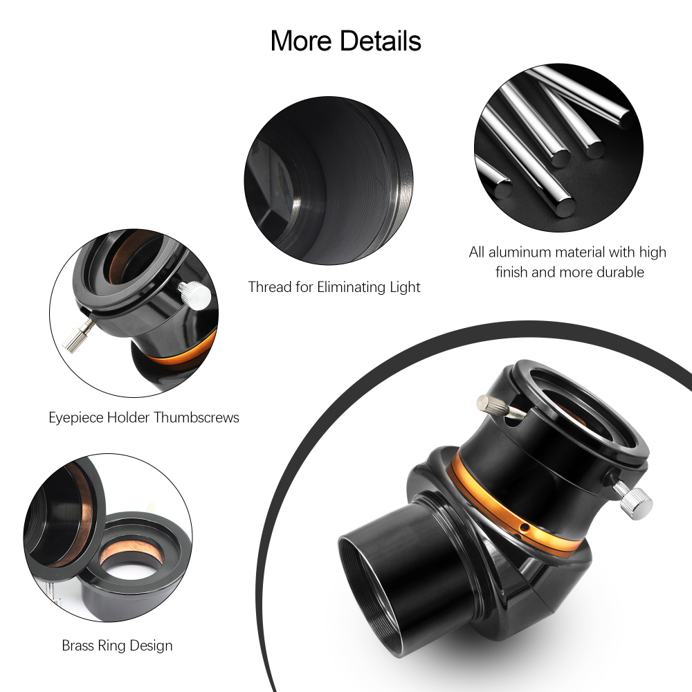 Astromania 2" 45-degree High-quality Erecting Prism Diagonal for Telescope