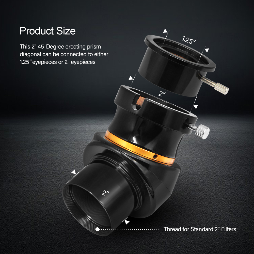 Astromania 2" 45-degree High-quality Erecting Prism Diagonal for Telescope
