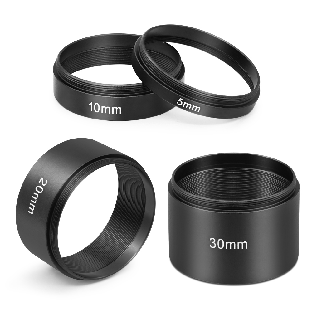 Astromania Astronomical 2"/M48-extension Tube Kit for cameras and eyepieces - Length 5mm 10mm 20mm 30mm - M48x0.75 on Both Sides