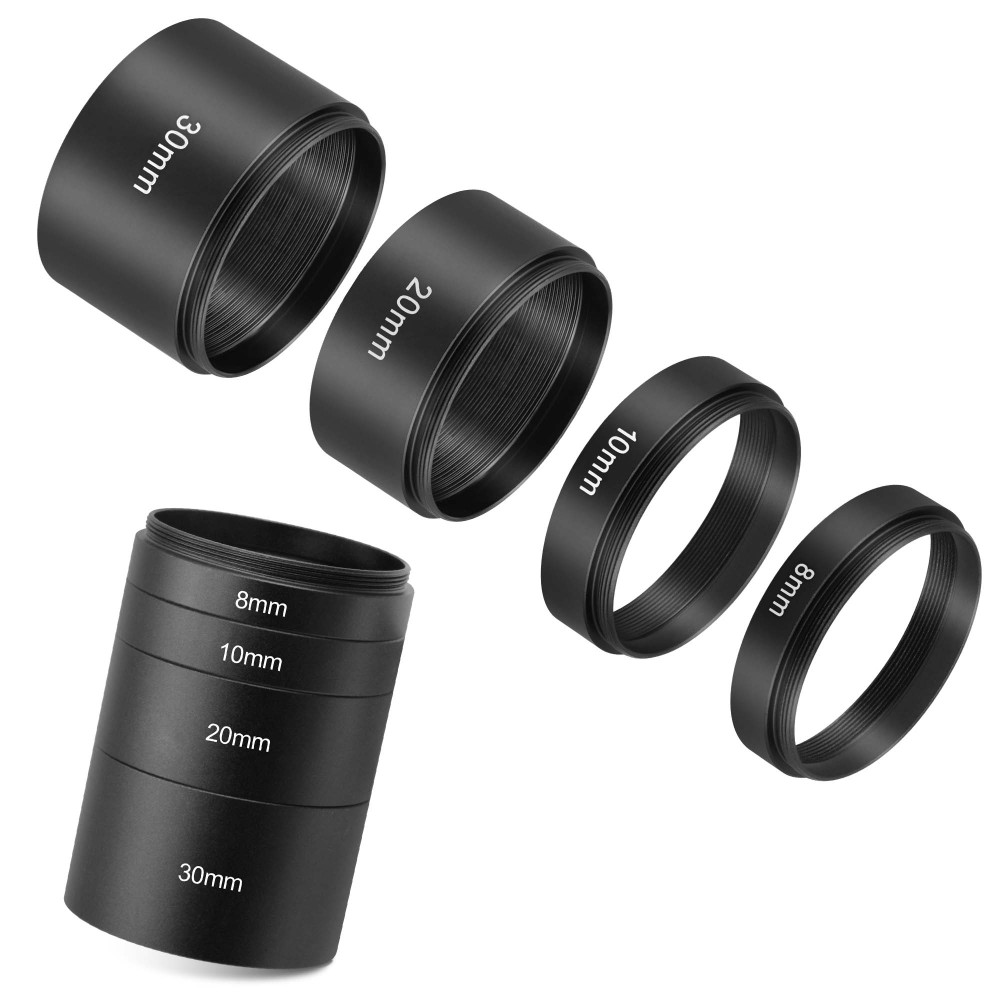 Astromania Astronomical 2"/M48-extension Tube Kit for cameras and eyepieces - Length 8mm 10mm 20mm 30mm - M48x0.75 on Both Sides