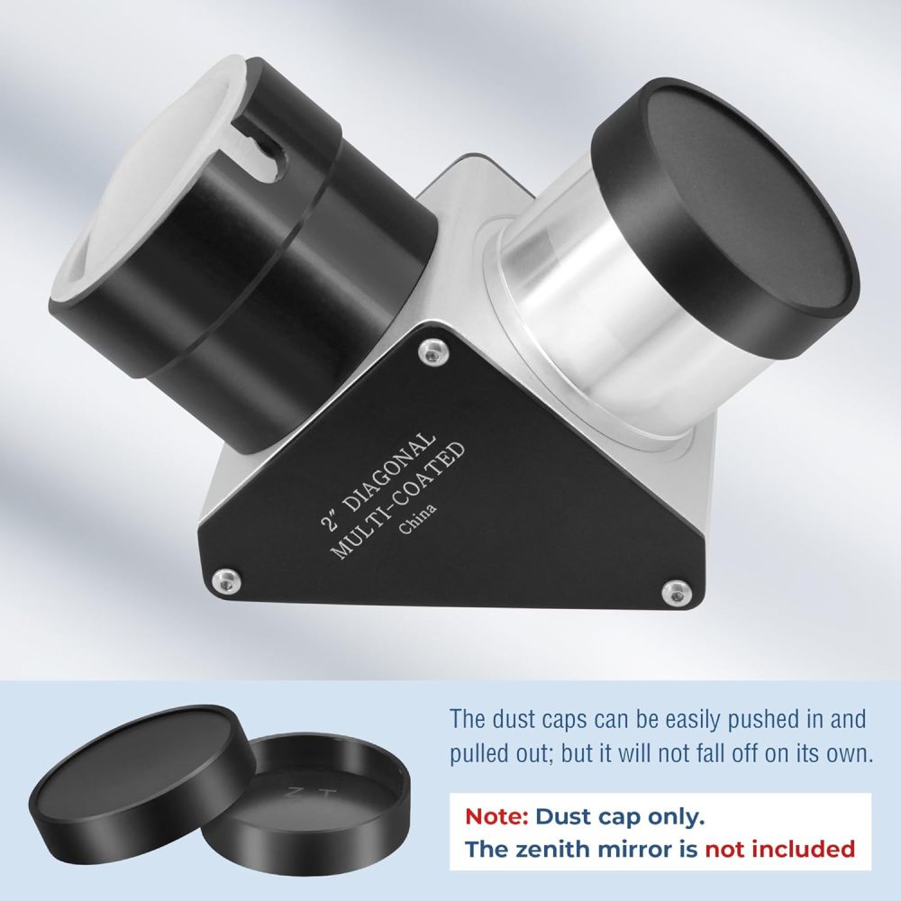 Astromania 5 Pcs Dust Caps for 2" Telescope Eyepiece, Barlow Lens, Diagonal and Other Telescope Accessories - M48 X 0.75 Telescope Accessories Protection