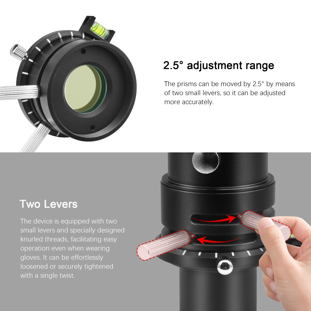 Astromania 1.25" ADC Atmospheric Dispersion Corrector - Provides a sharp planetary image showing a lot of detail, even when it is just above the horiz