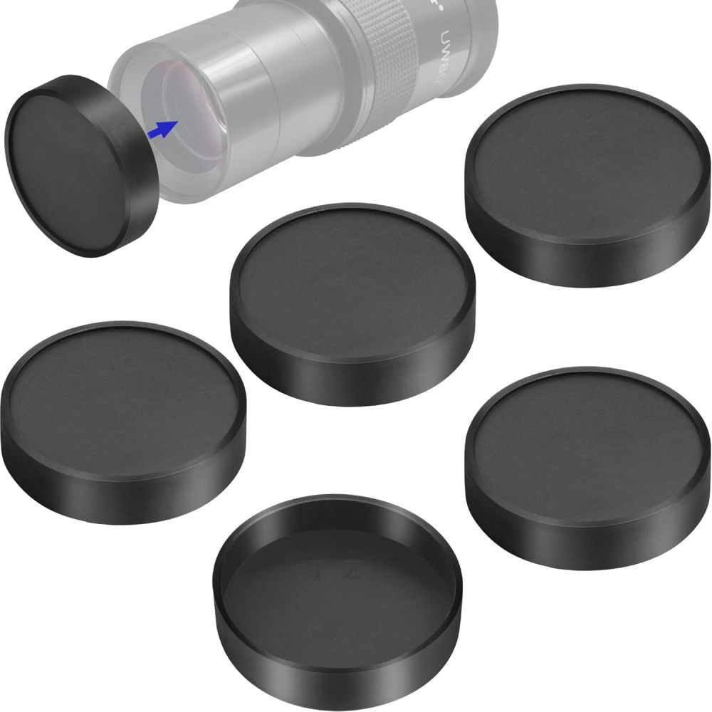 Astromania 5 Pcs Dust Caps for 2" Telescope Eyepiece, Barlow Lens, Diagonal and Other Telescope Accessories - M48 X 0.75 Telescope Accessories Protection