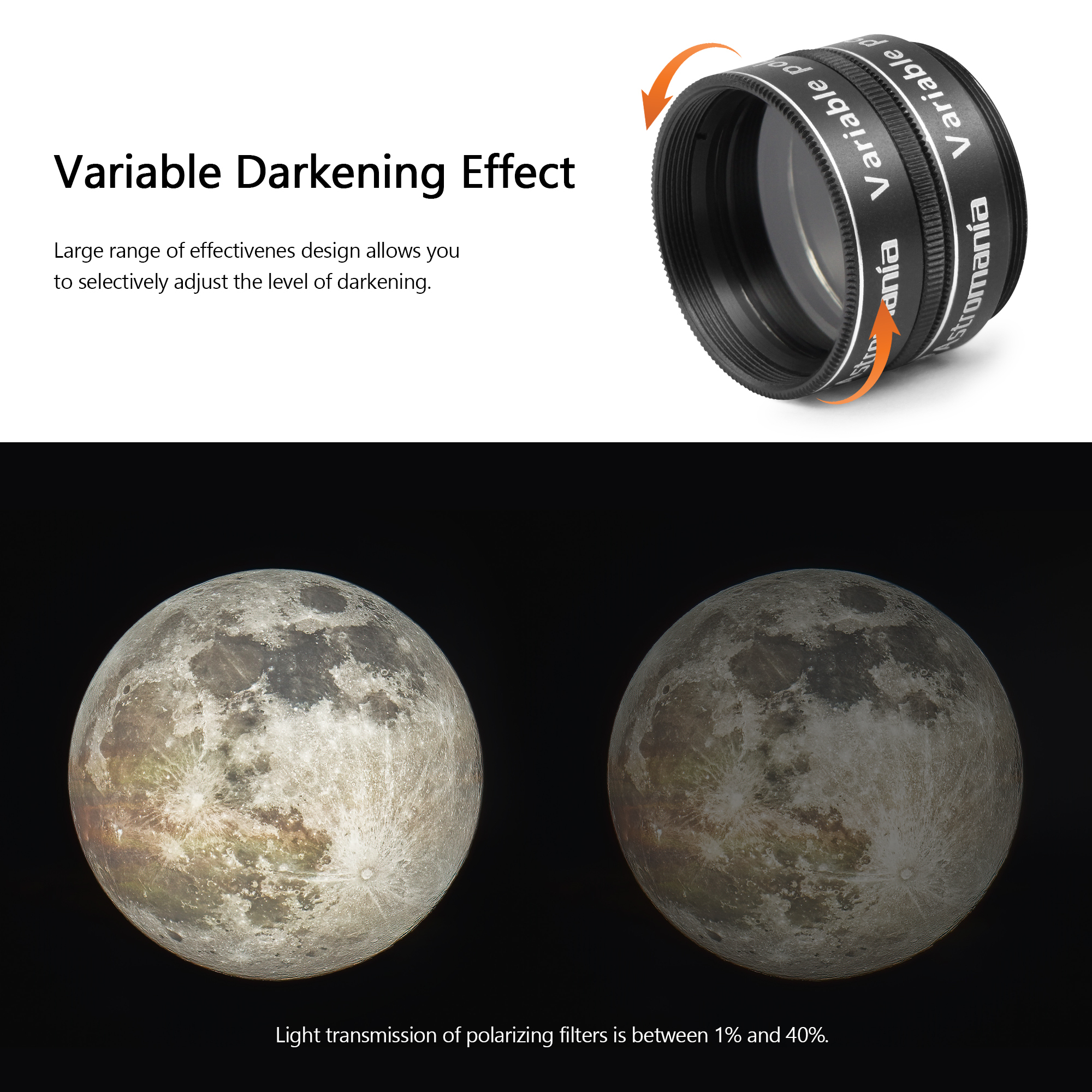 Astromania 1.25" Variable Grey Polarizing Filter
