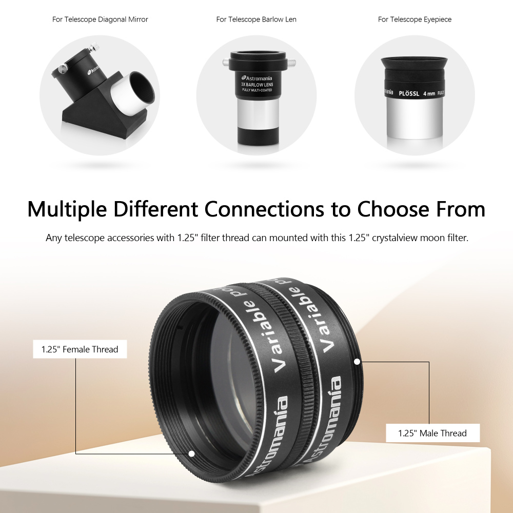 Astromania 1.25" Variable Grey Polarizing Filter