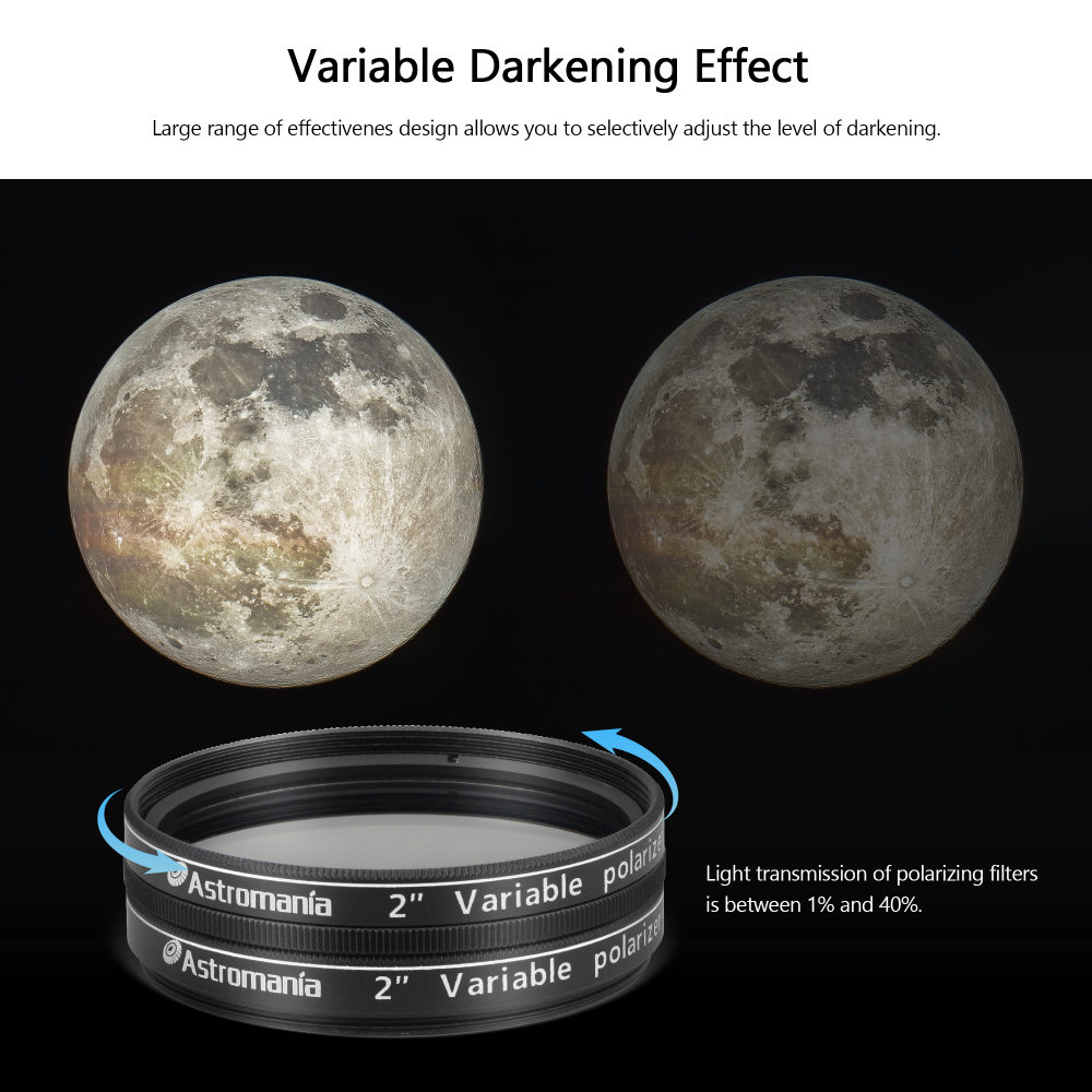 Astromania 2" Variable Grey Polarizing Filter