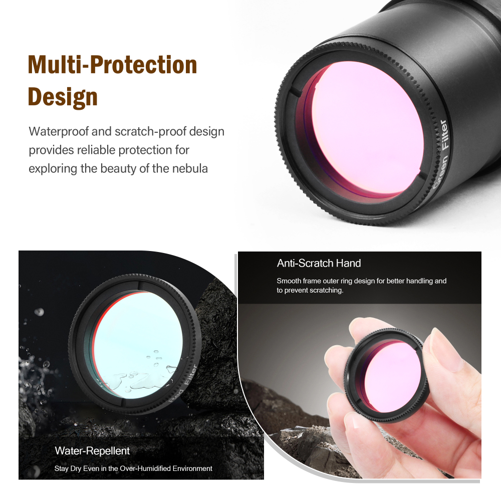 Astromania Deluxe Telescope LRGB 1.25 Inch Filter Set - Give Stunning Astrophotographic Results