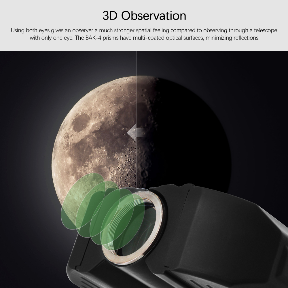 Astromania Stereo Bino Viewer with Two 32mm Plossl Eyepieces-allow you to adapt two eyepieces to your telescope and view with both eyes simultaneously