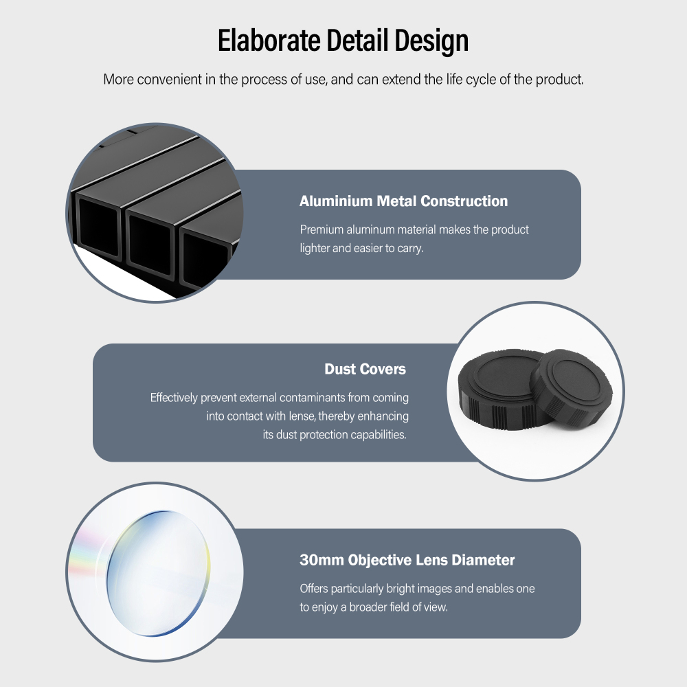 Astromania 6x30 Finder Scope, Black - allowing many astronomical objects to become visible to your eyes