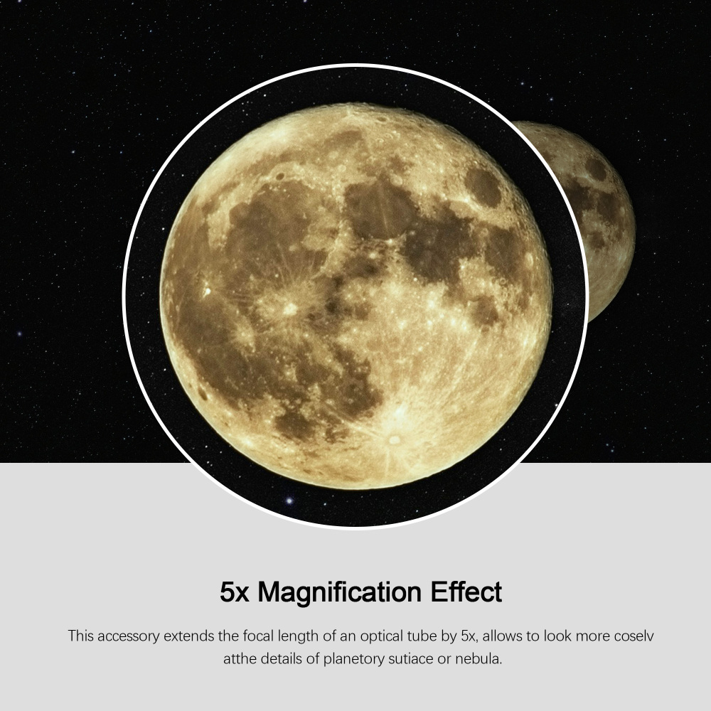 Astromania 1.25" 4-Elements 5x Barlow Lens Fully Multi-Coated Optics