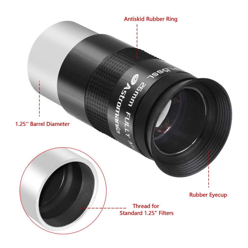 Astromania 1.25" 26mm Super Ploessl Eyepiece - The Most Inexpensive Way of Getting A Sharp Image