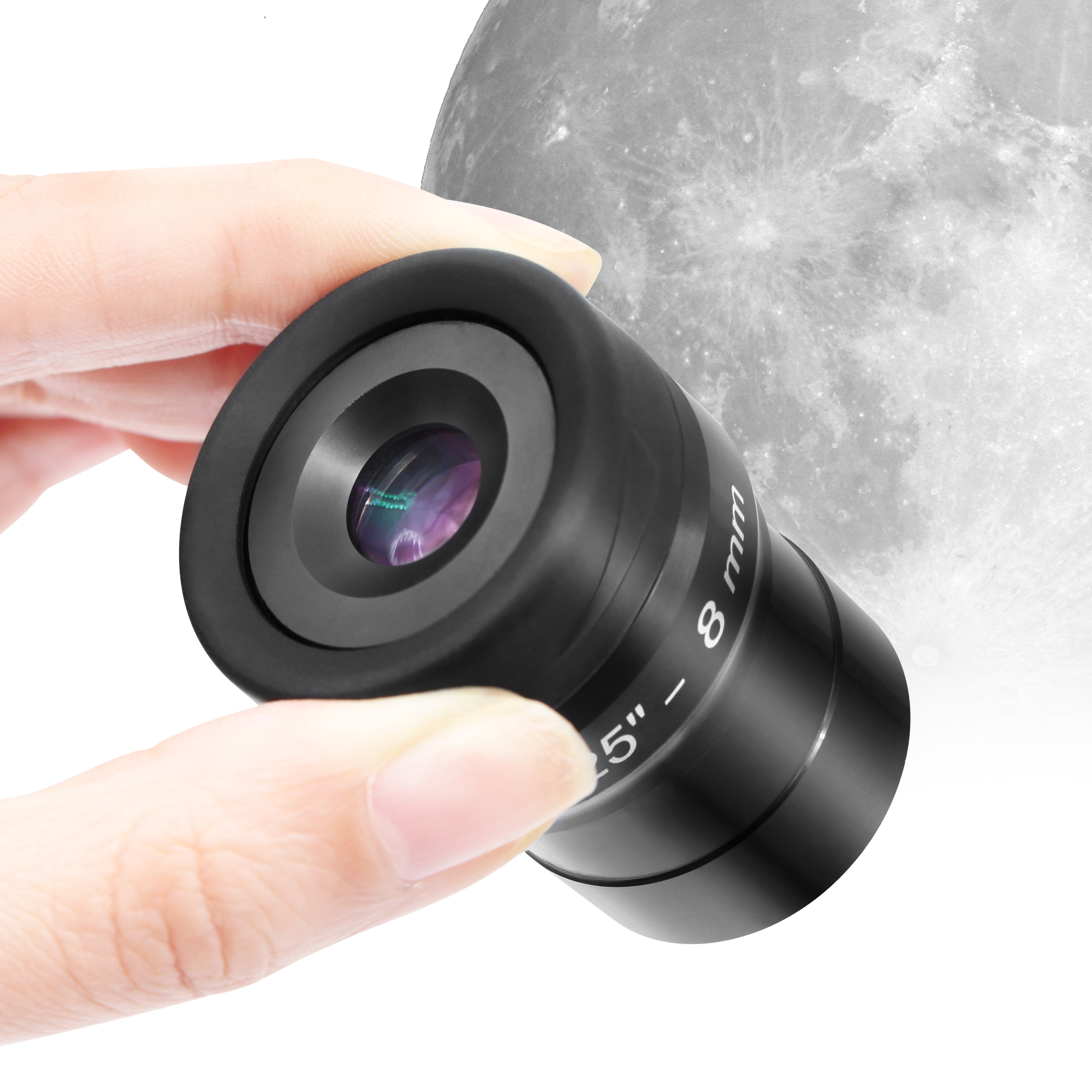 Astromania 1.25" 8mm Premium Flat Field Eyepiece - a flat image field and crystal-clear images