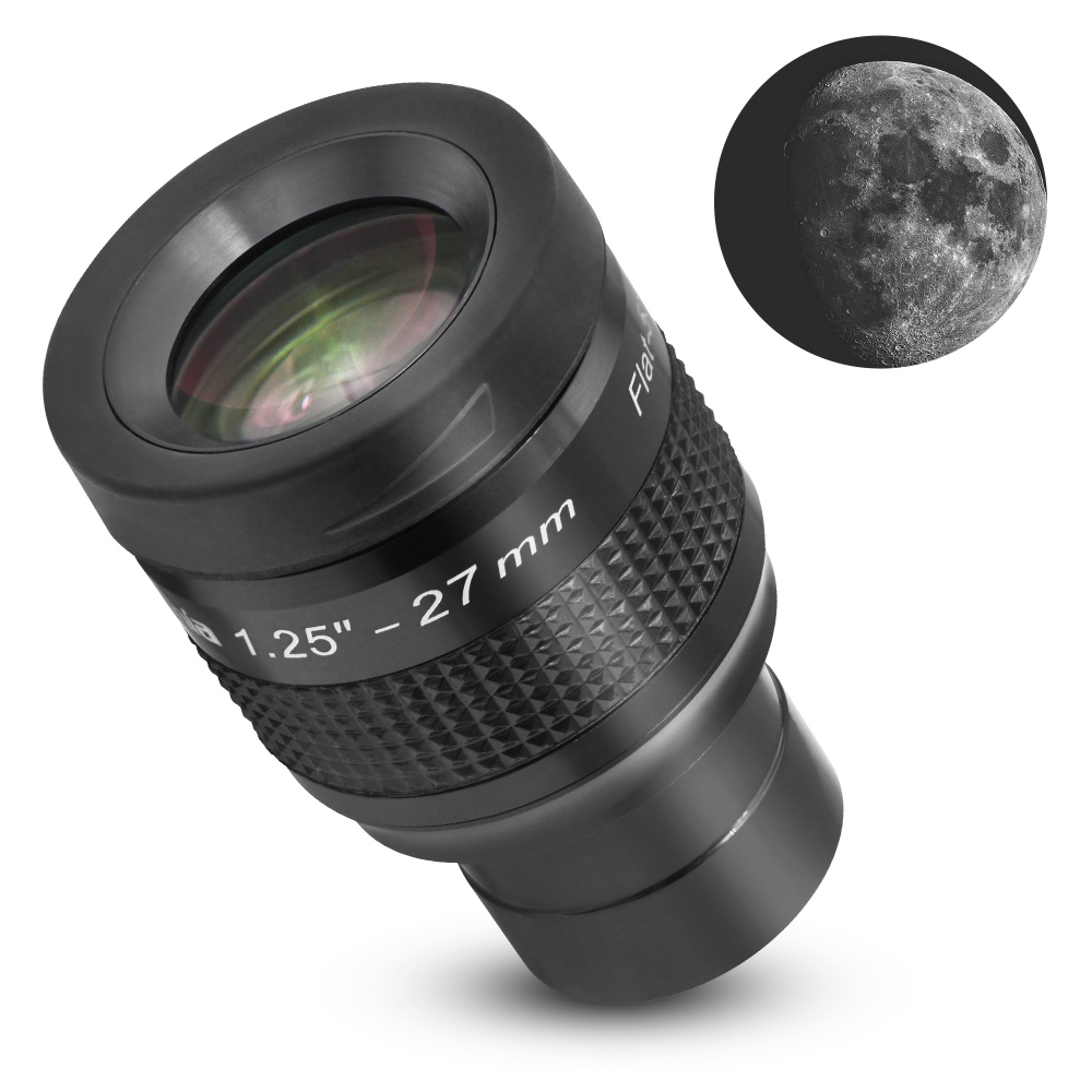 Astromania 1.25" 27mm Premium Flat Field Eyepiece - a flat image field and crystal-clear images