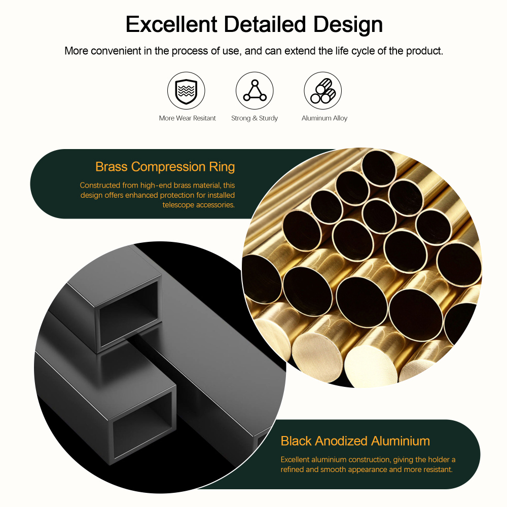 Astromania Adaptor T2 thread to 2" female for telescope - Can be screwed onto any T2 male thread and provides a clamp for 2" accessories