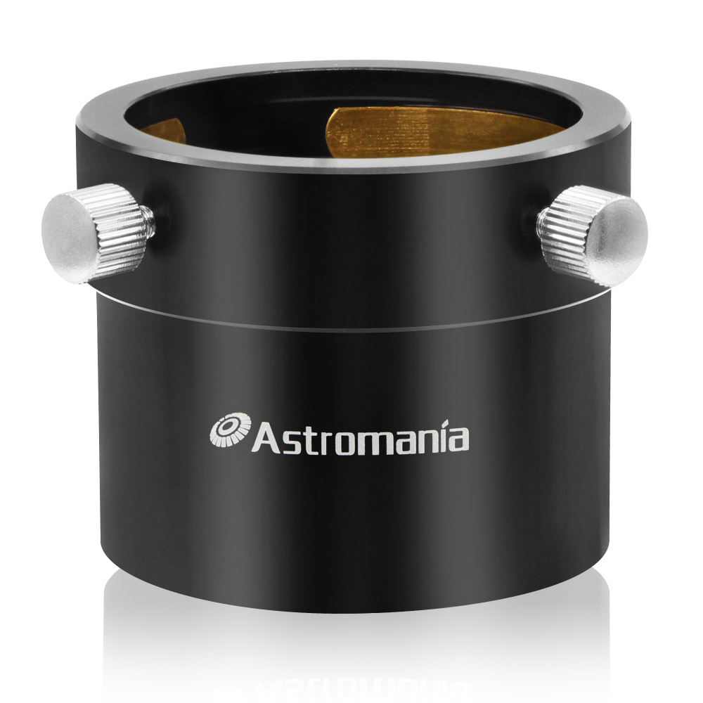 Astromania Adaptor T2 thread to 2" female for telescope - Can be screwed onto any T2 male thread and provides a clamp for 2" accessories