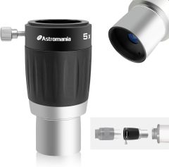 Astromania Barlow Lens 5X 1.25 Inch - 4-Elements Multi-Coated Metal TeleXtender for Telescope - Premium Apochromatic Design Telescope Accessories for Astronomical Photography