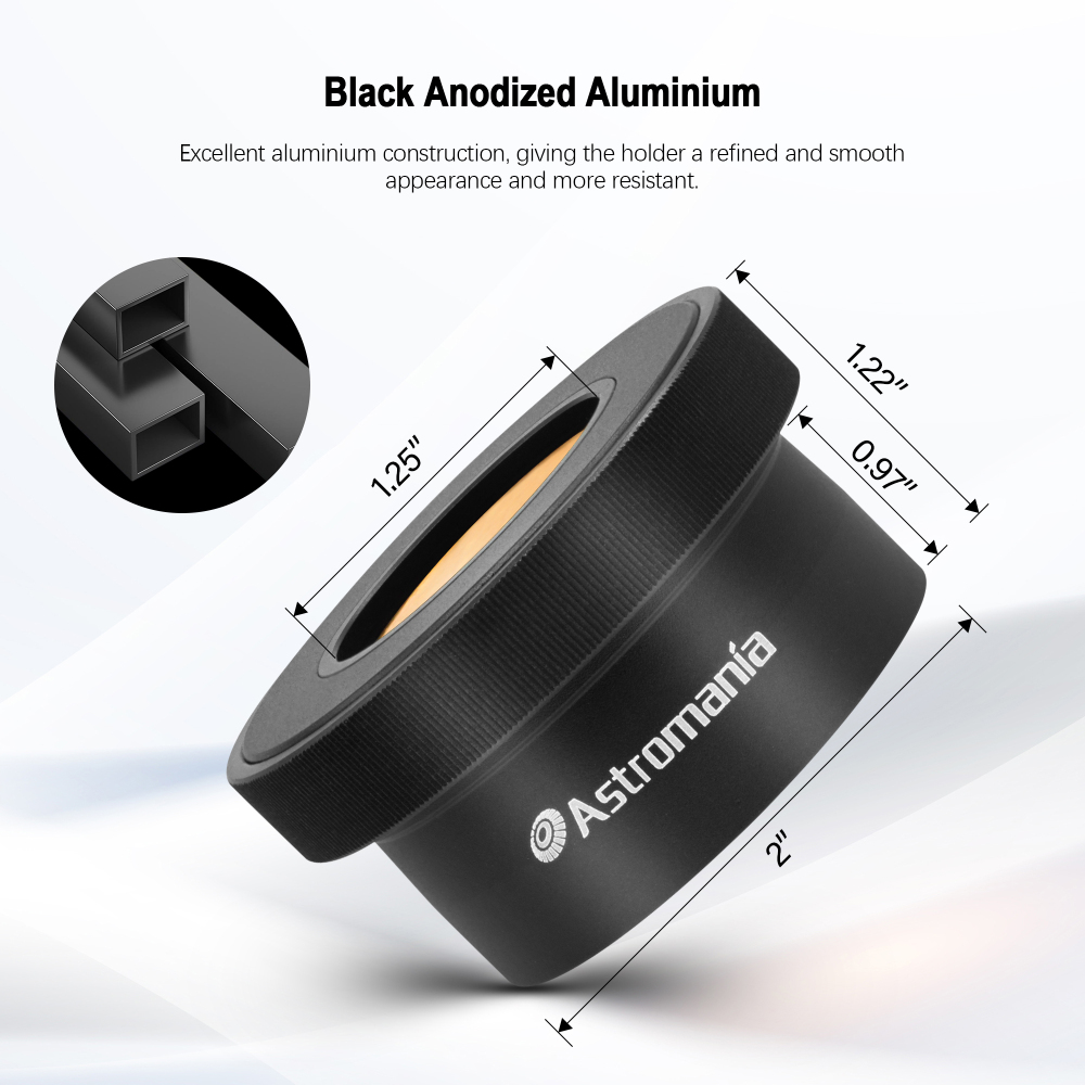 Astromania 1.25"/2" Twist-lock Adapter - firmly and gently holds and centres your eyepieces