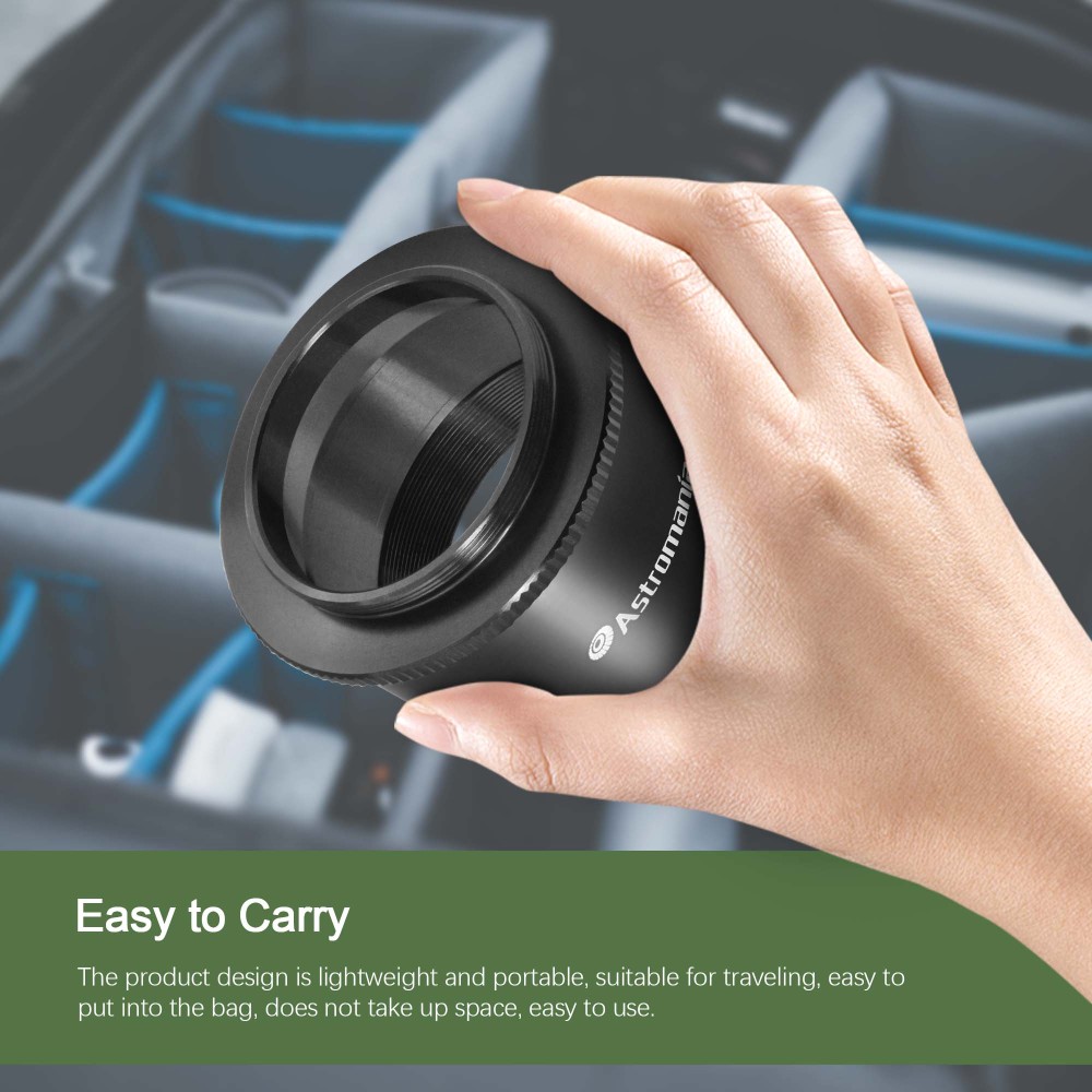 Astromania 2" T-2 Focal camera adapter for SLR cameras - simply attach your camera to the telescope