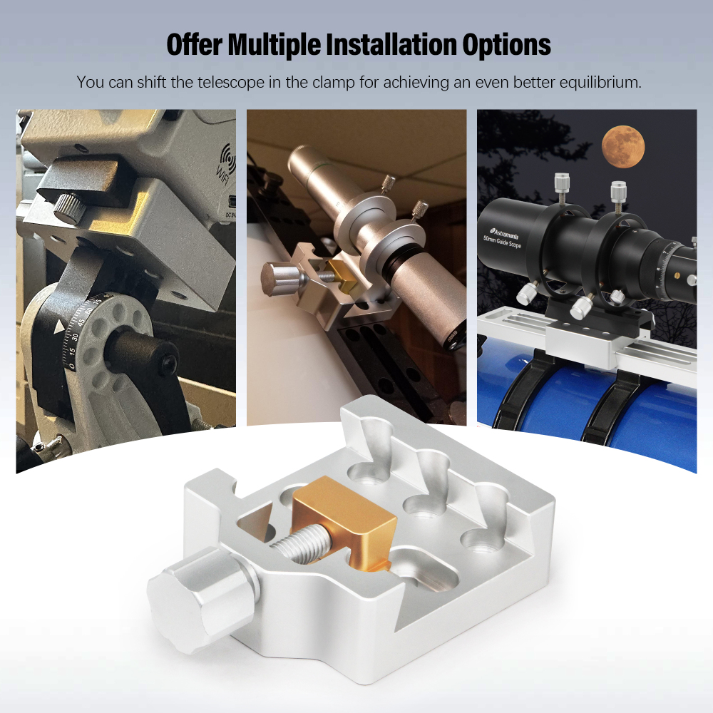 Astromania Middle-sizes dovetail with one screw - for telescopes and cameras