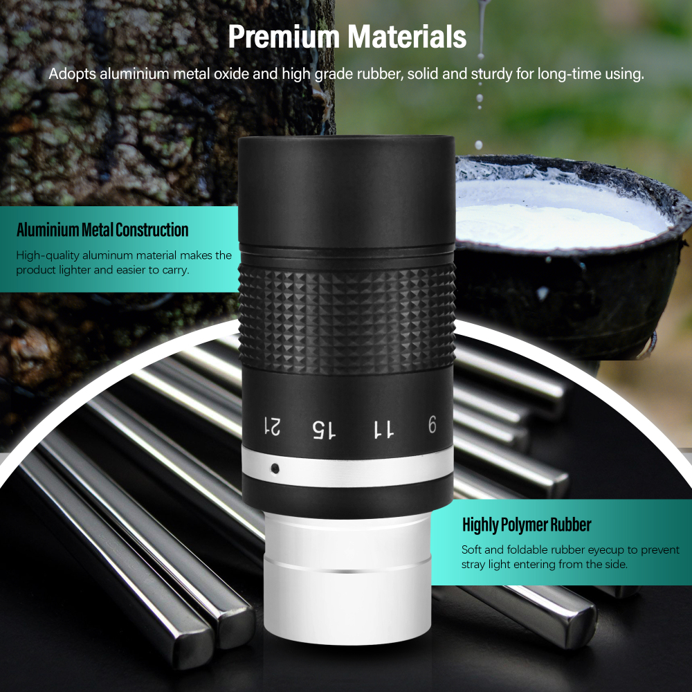Astromania 1.25" 7-21mm Zoom Eyepiece for Telescope