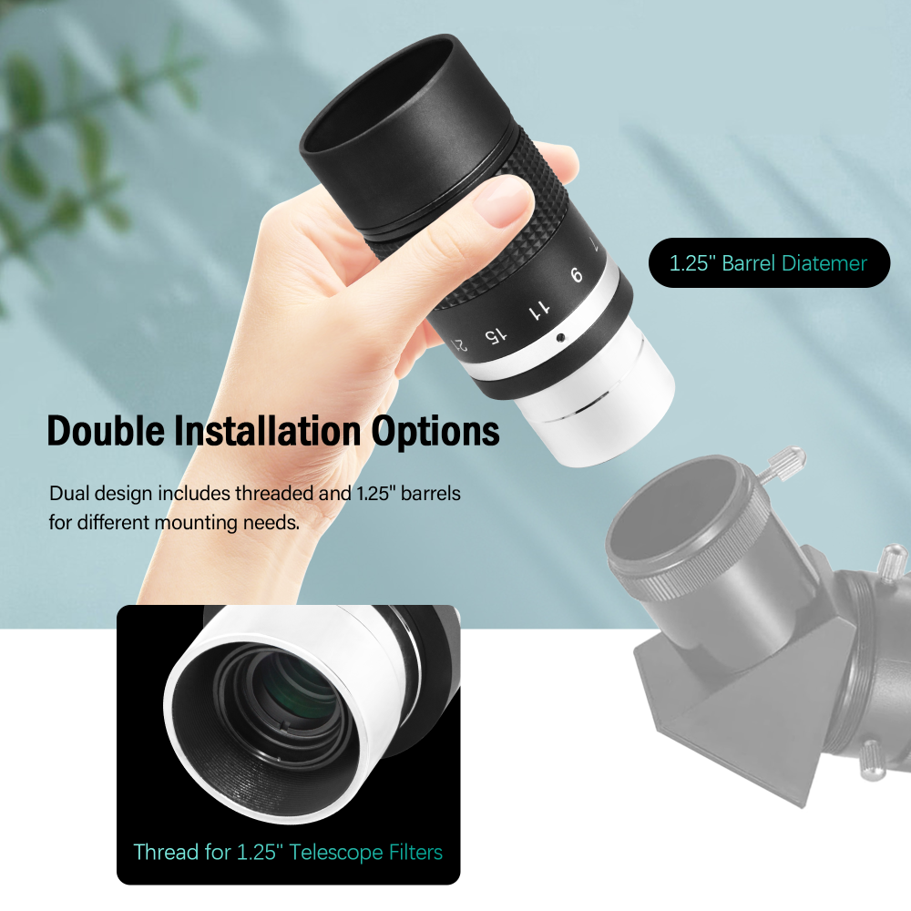 Astromania 1.25" 7-21mm Zoom Eyepiece for Telescope