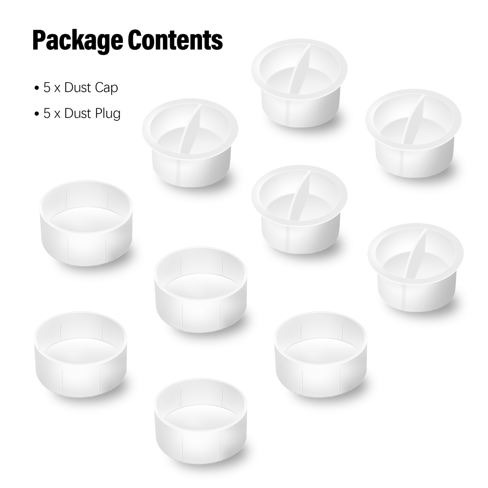 Astromania Dust Caps Set for 1.25" Telescope Eyepieces or Other Accessories - 5 dust caps and 5 dust plugs, Brand New