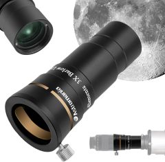Astromania Telescope Barlow Lens 3x with 4-Elements Multi Coated Lens - 1.25 Inch Fully Metal Telescope Accessory for Astronomy & Astrophotography