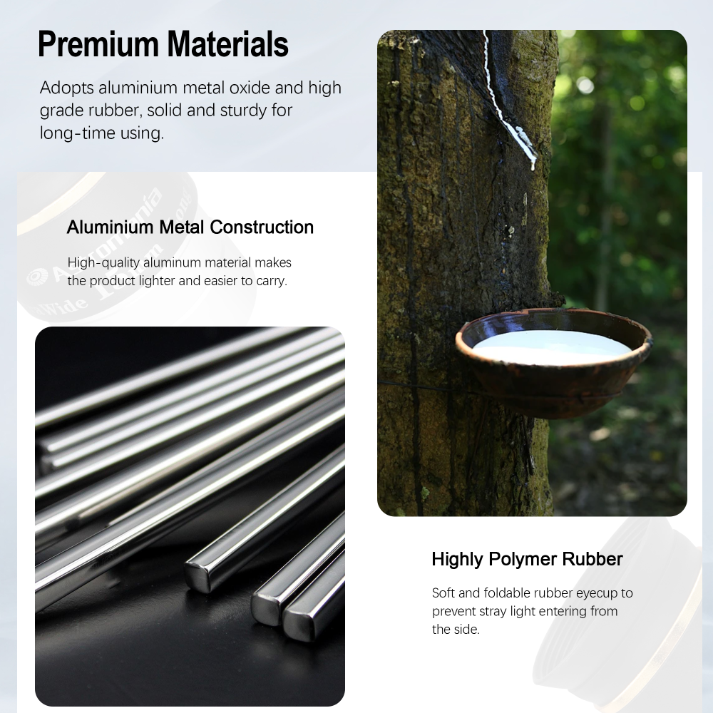 Astromania Telescope Eyepiece 1.25 inch HD Fully Multi Coated Telescope Accessory, 66 Degree Ultra Wide Angle Eyepiece for Astronomy Telescope, Long Eye Relief HD 15mm Wide Angle Telescope Eyepiece