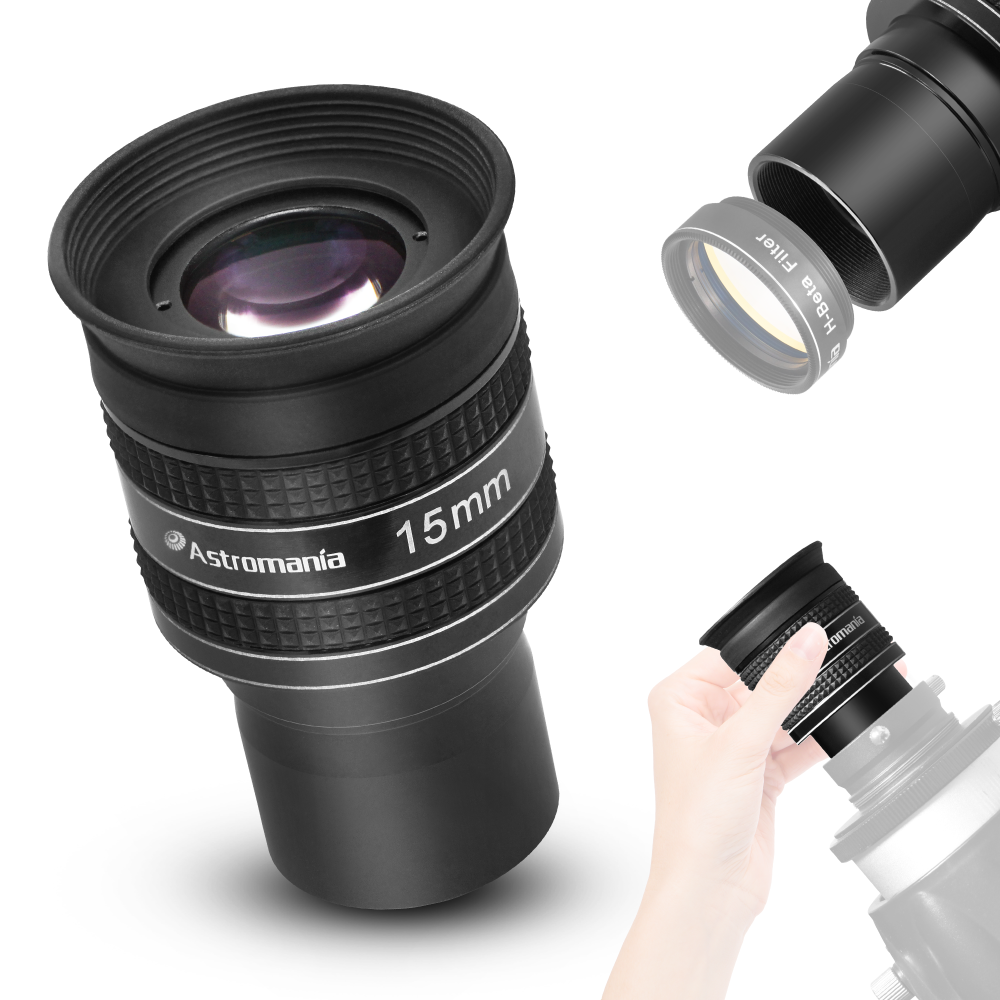 Astromania 1.25" 15mm 58-Degree Planetary Eyepiece For Telescope