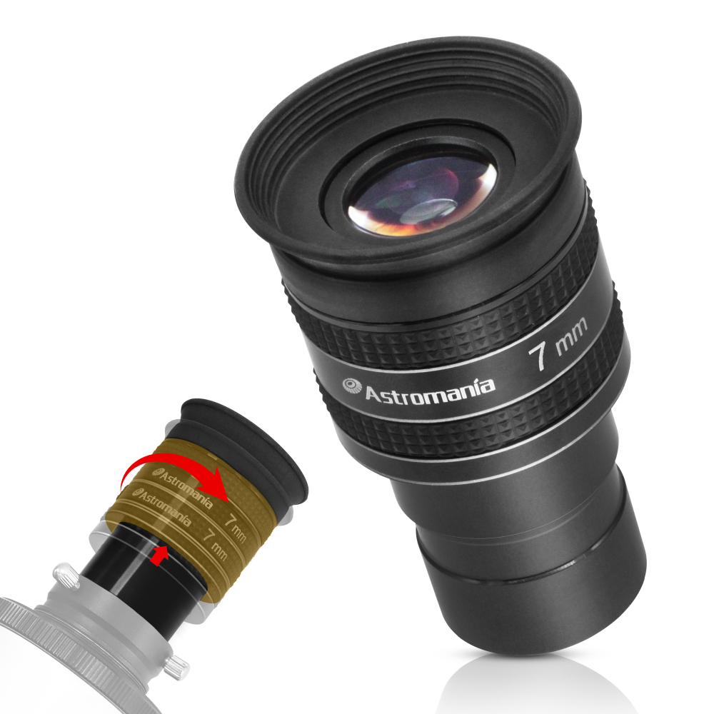 Astromania 1.25" 7mm 58-Degree Planetary Eyepiece For Telescope For Telescope