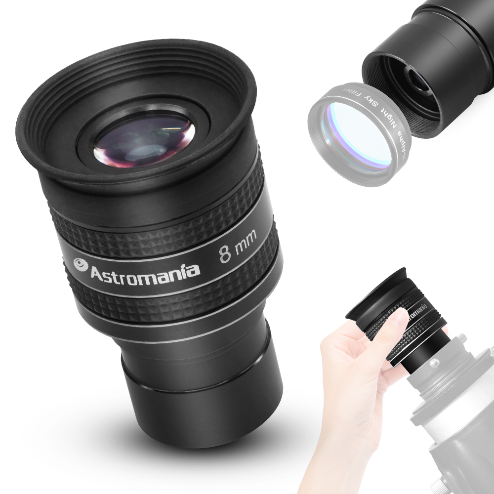 Astromania 1.25" 8mm 58-Degree Planetary Eyepiece For Telescope