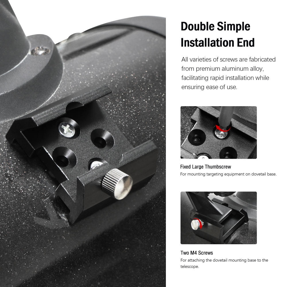 Astromania Dovetail Mounting Base With 4 Holes for M4 Screws