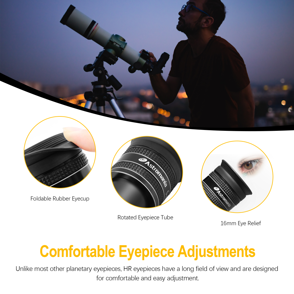 Astromania 1.25" 5mm 58-Degree Planetary Eyepiece For Telescope