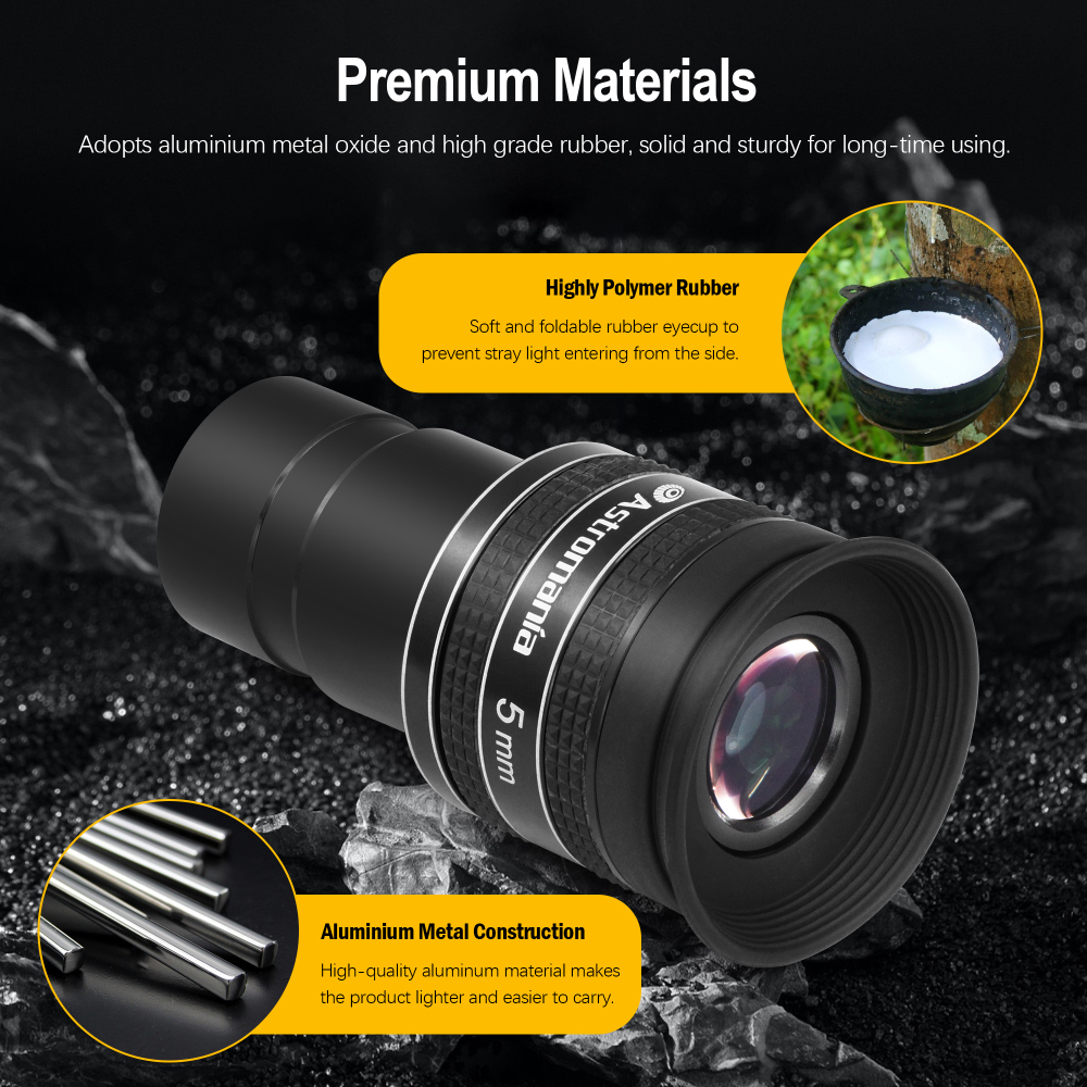 Astromania 1.25" 5mm 58-Degree Planetary Eyepiece For Telescope