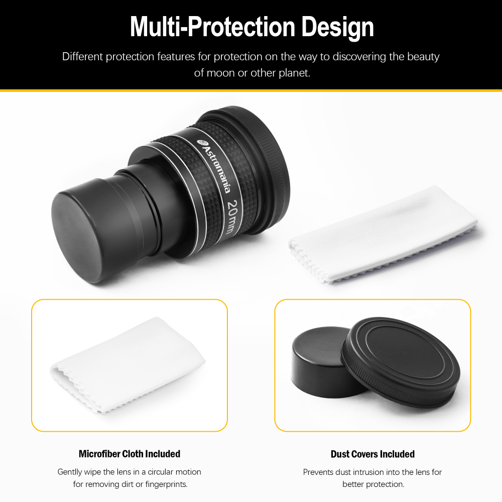 Astromania 1.25" 20mm 58-Degree Planetary Eyepiece For Telescope