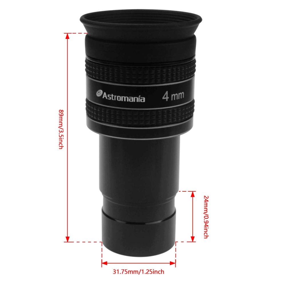 Astromania Telescope Eyepiece 4mm, Wide Angle 58 Degree Apparent Field Planetary Eyepiece for 1.25 inch Astronomy Telescope & Filter, Fully Multi-Coated Telescope Accessory for Planetary Observation