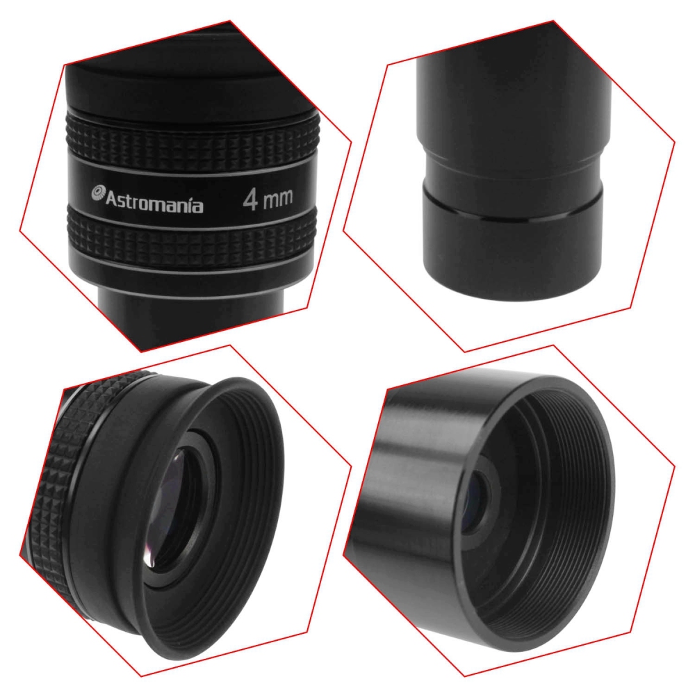 Astromania Telescope Eyepiece 4mm, Wide Angle 58 Degree Apparent Field Planetary Eyepiece for 1.25 inch Astronomy Telescope & Filter, Fully Multi-Coated Telescope Accessory for Planetary Observation