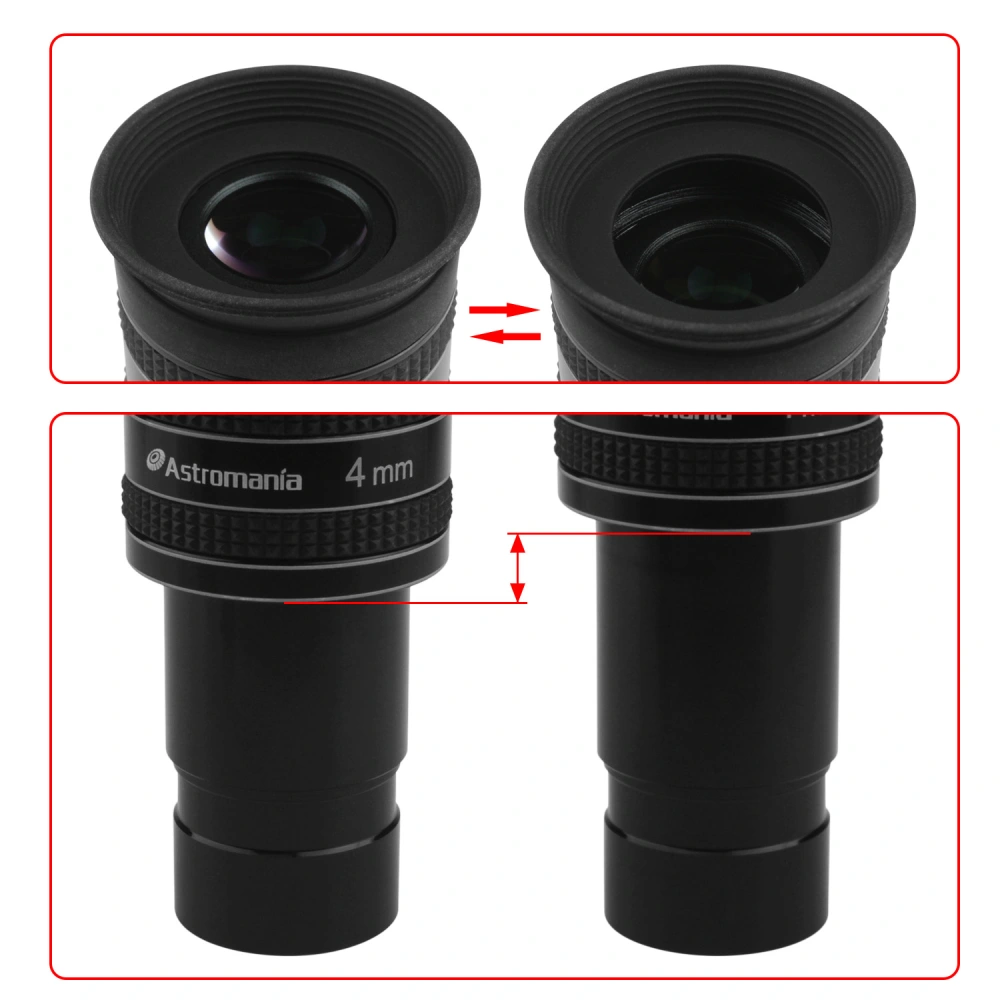 Oculaire 1.25 Pouce Oculaire Télescope 2,5mm 1,25 Grand Angle 58