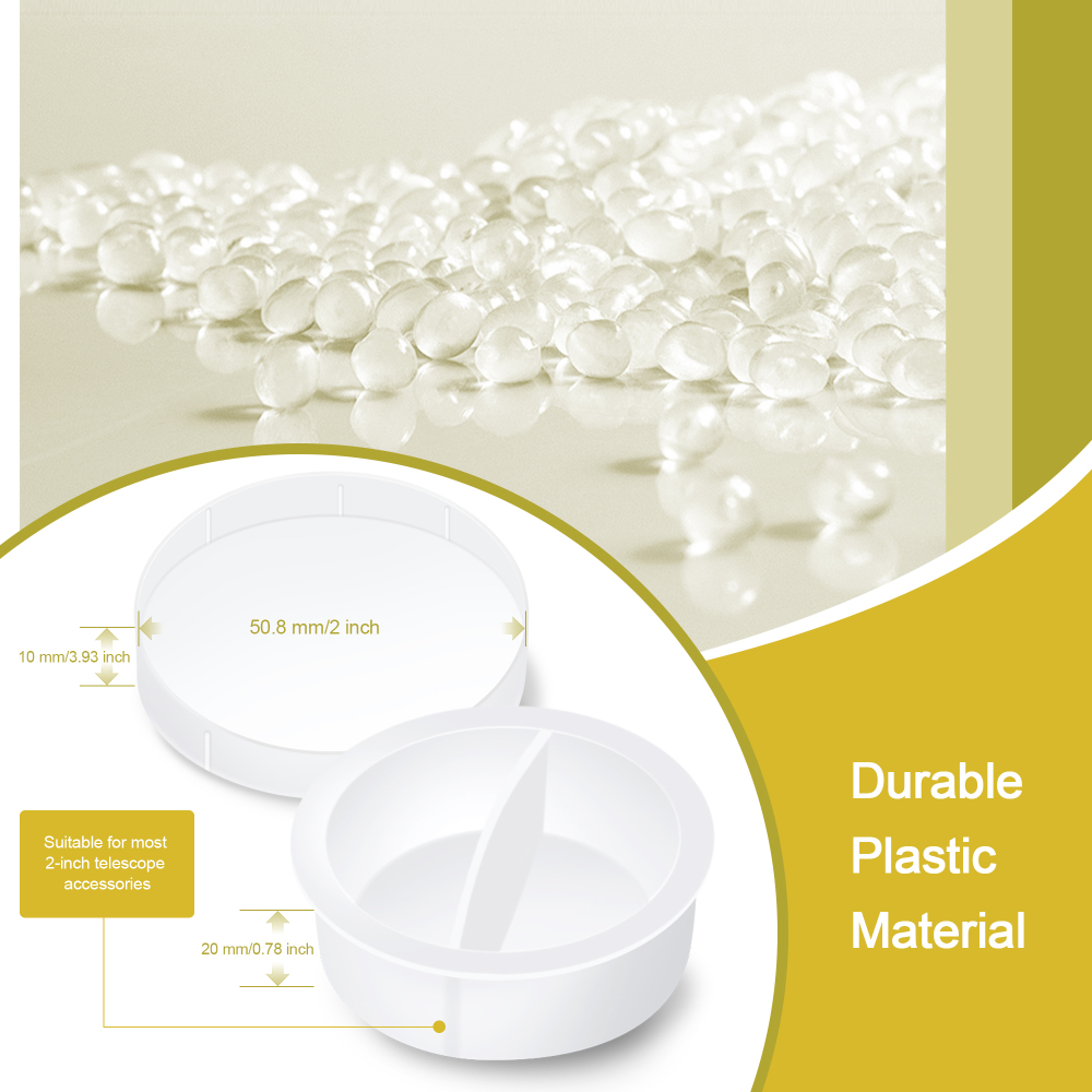 Astromania 2 Inch Telescope Eyepiece Dust Caps Set for Barlow Lens, T Adapter, Diagonal and Other Telescope Accessories, Including 4 Dust Caps and 4 Dust Plugs