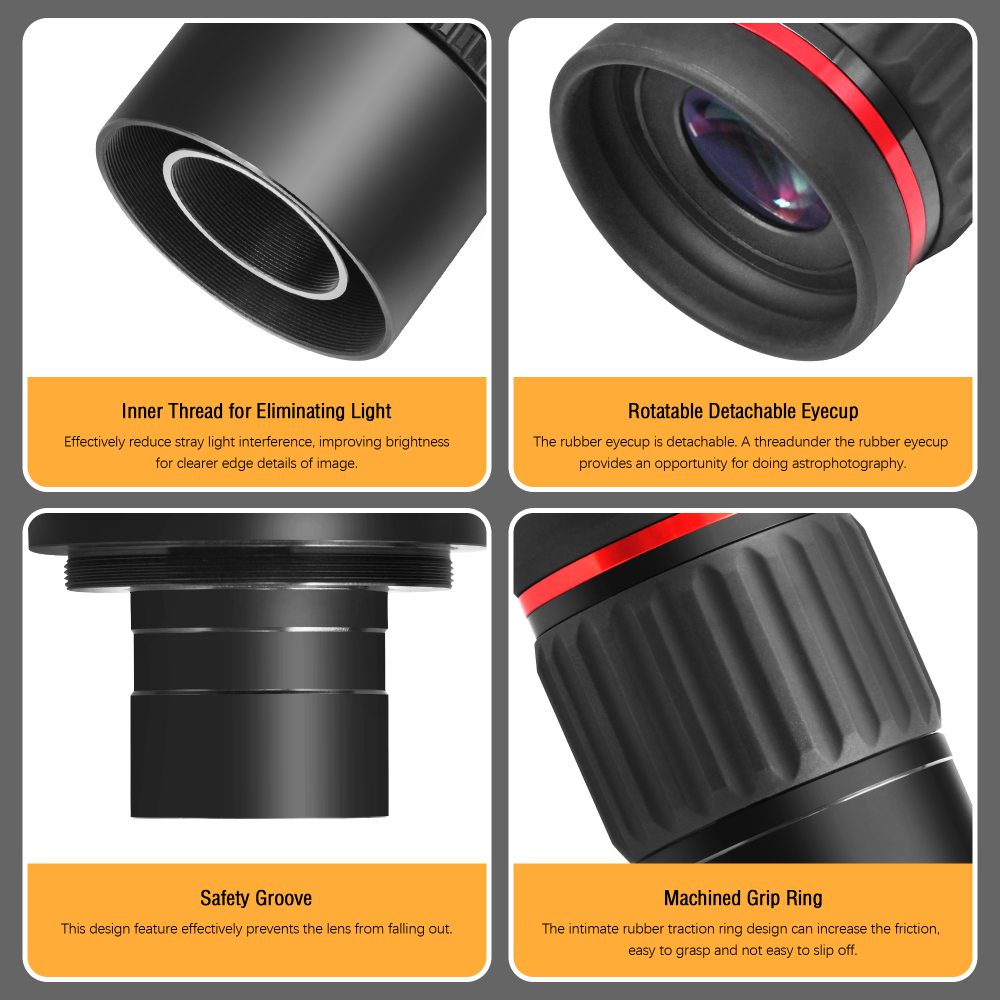 Astromania 1.25"/2"- 3.5mm 70 Degree Super Wide Angle (SWA) - mean you always enjoy a huge field of view