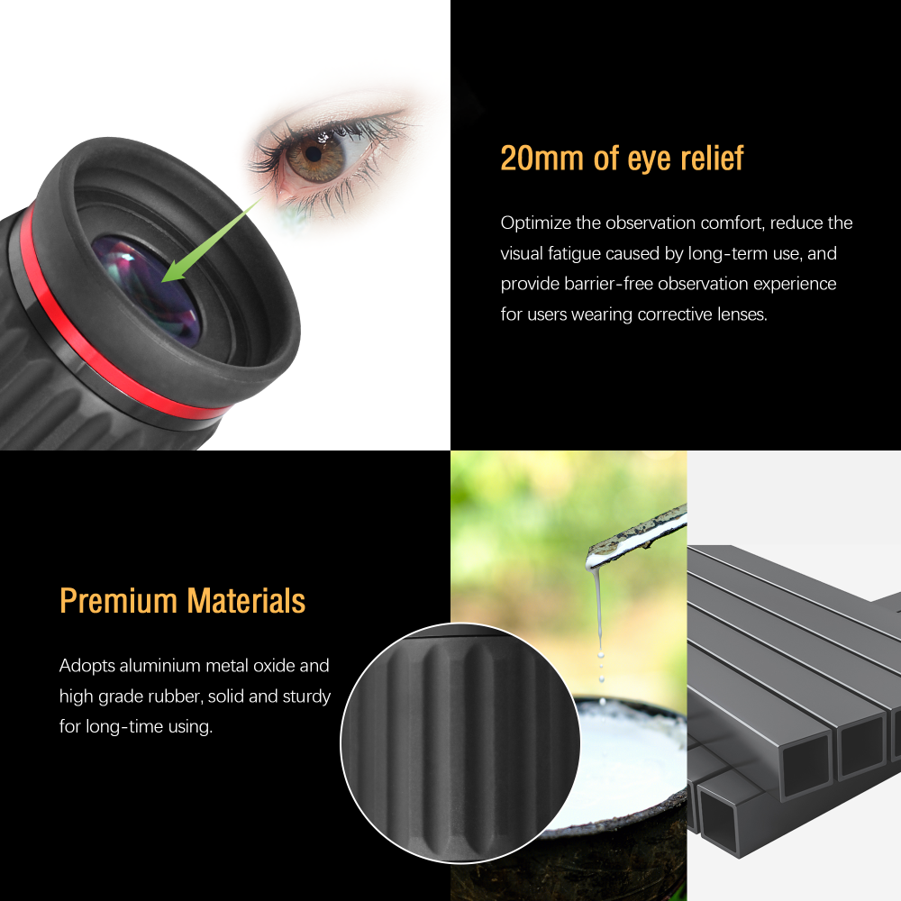 Astromania 1.25"/2"- 3.5mm 70 Degree Super Wide Angle (SWA) - mean you always enjoy a huge field of view