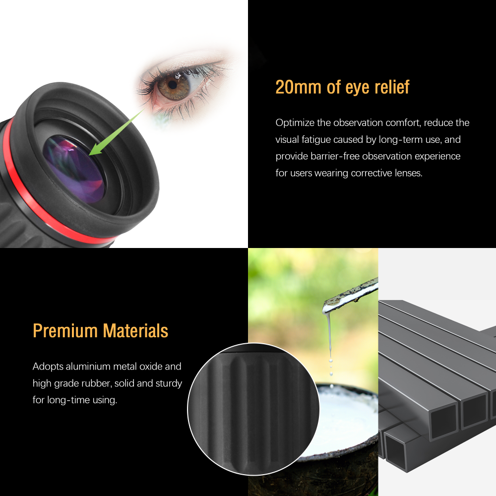 Astromania 1.25"/2"- 8mm 70 Degree Super Wide Angle (SWA) - mean you always enjoy a huge field of view