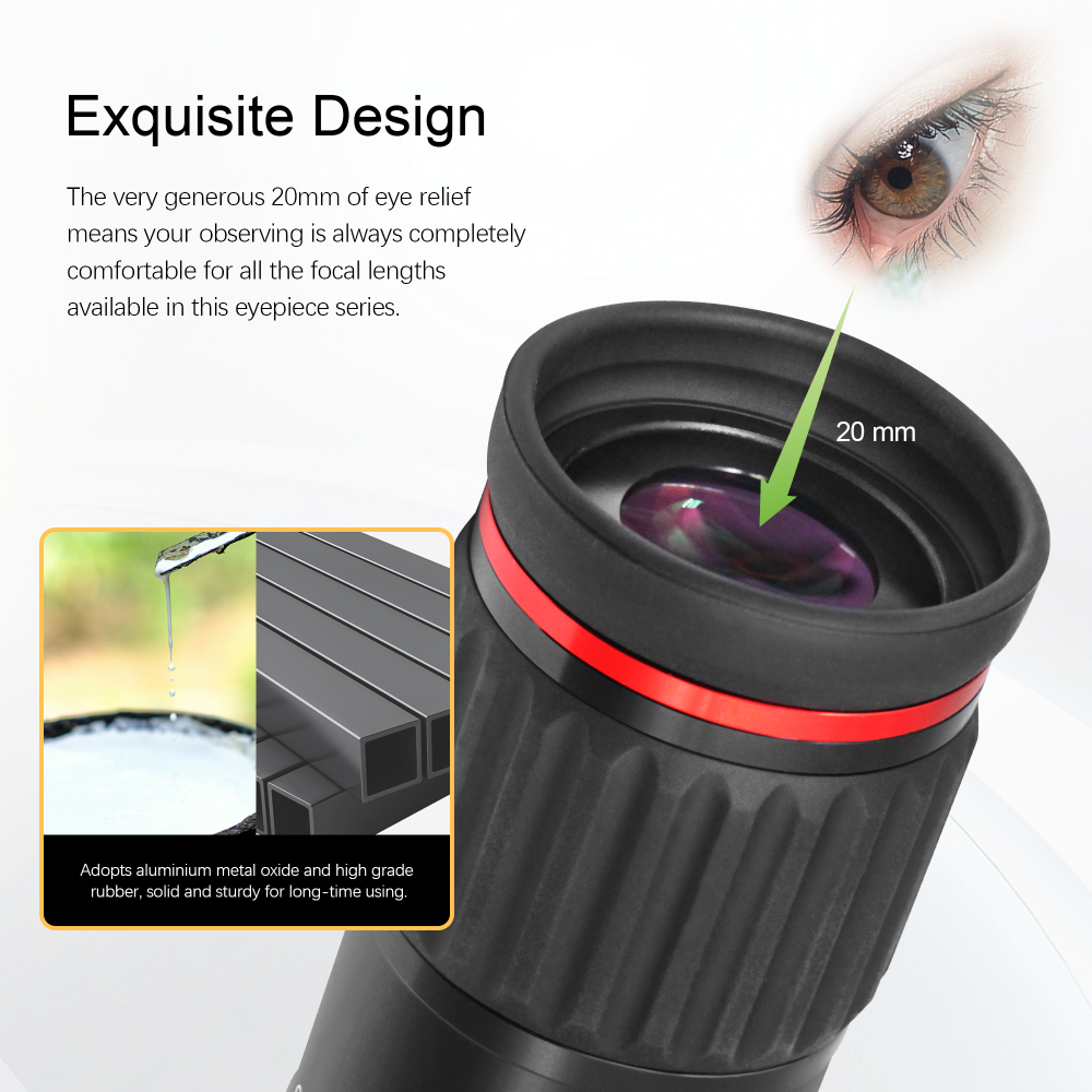 Astromania 1.25"/2"- 5mm 70 Degree Super Wide Angle (SWA) - mean you always enjoy a huge field of view