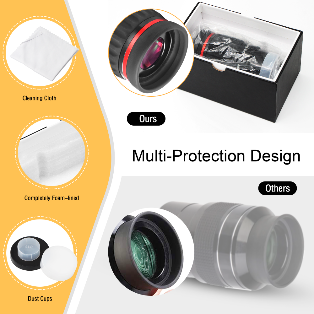 Astromania 1.25"/2"- 17mm 70 Degree Super Wide Angle (SWA) - mean you always enjoy a huge field of view