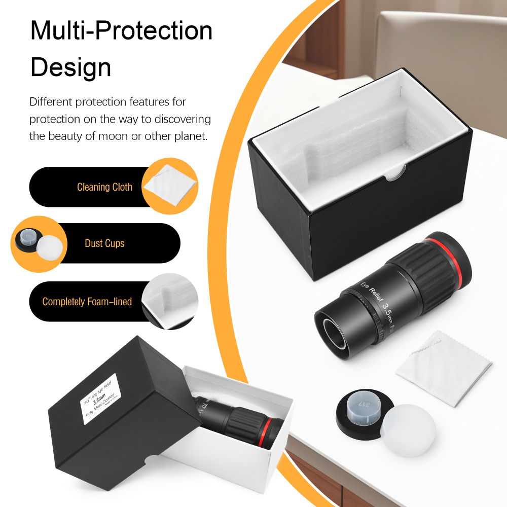 Astromania 1.25"/2"- 3.5mm 70 Degree Super Wide Angle (SWA) - mean you always enjoy a huge field of view