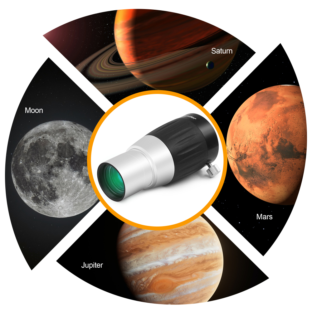 Astromania Barlow Lens 3X 1.25 Inch - 4-Elements Multi-Coated Metal TeleXtender for Telescope - Premium Apochromatic Design Telescope Accessories for Astronomical Photography