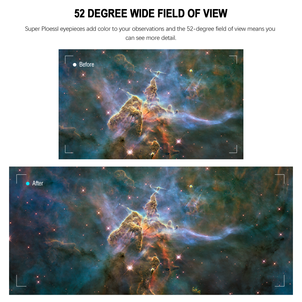 Astromania Telescope Eyepiece Set 1.25 Inch Super Plossl Eyepiece Set 7.5mm 12.5mm 32mm, 5 Element Fully Multi Coated Metal 52 Degree Apparent Field, Telescope Accessory Set for Astronomy Telescope