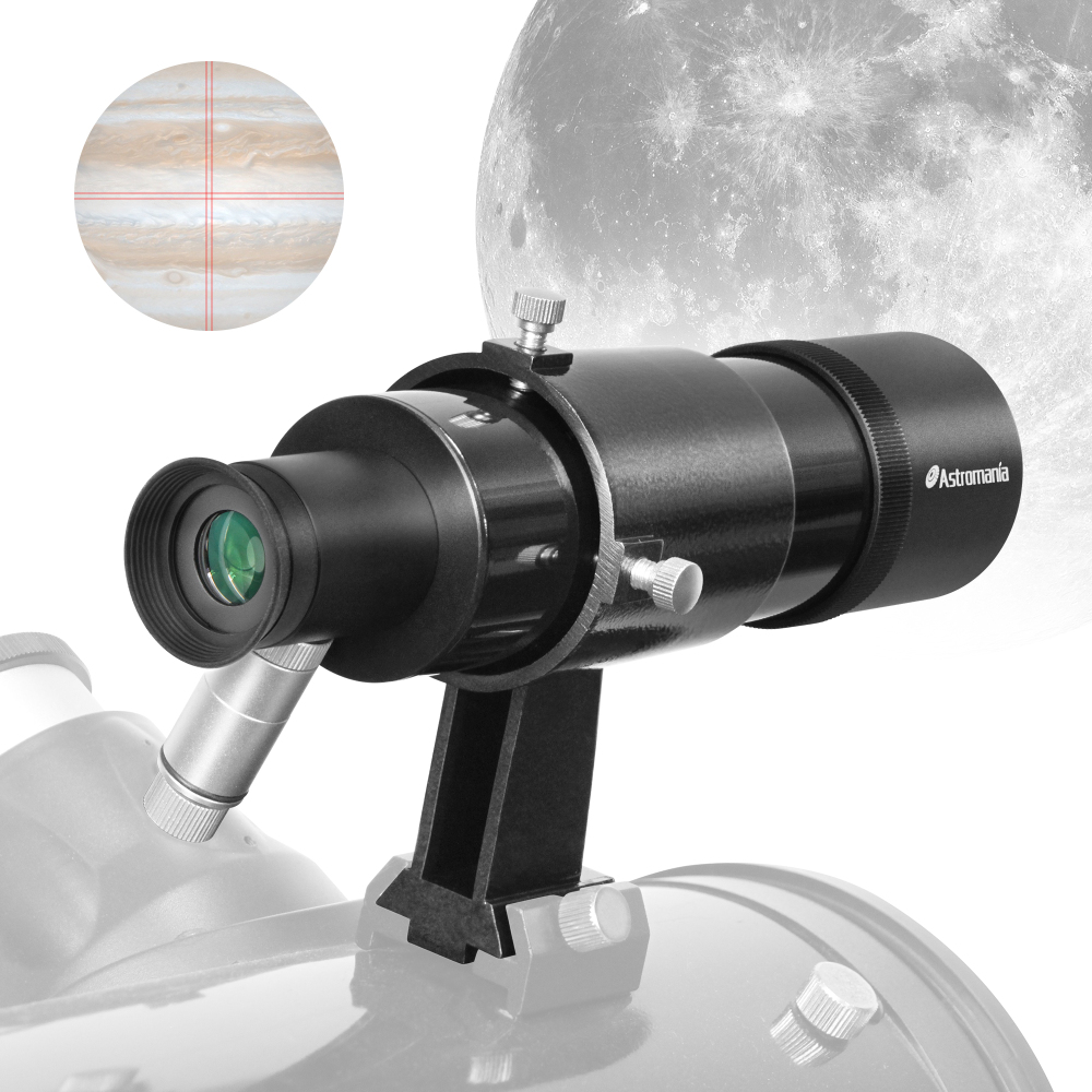 Astromania 9x50 Illuminated Finder Scope, Black - it provides both a bright image and comfortable viewing